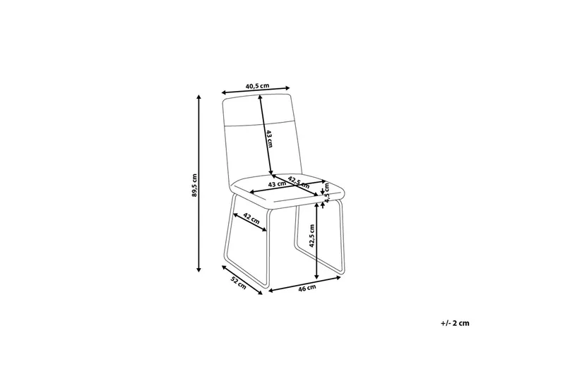 Nevada Stol 2-pk - Grå - Møbler - Stoler & lenestoler - Spisestuestoler & kjøkkenstoler