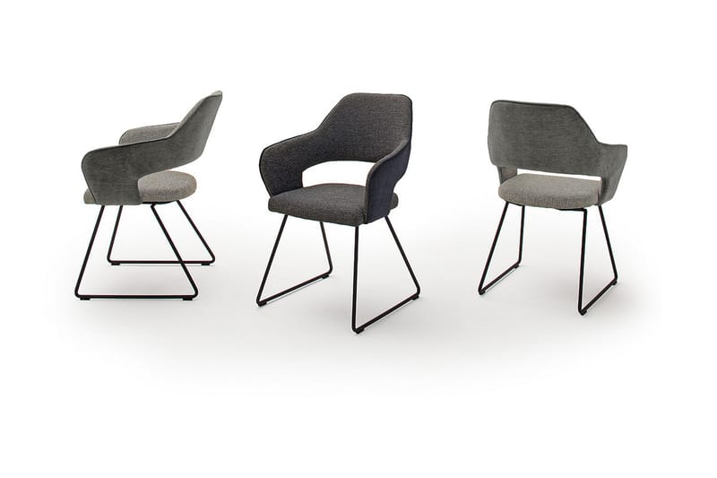 Newcastles Karmstol Sledebein - Lysegrå - Møbler - Stoler & lenestoler - Spisestuestoler & kjøkkenstoler