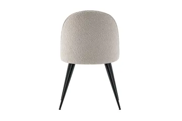 Nibe Plus spisestol - Sand Bouclé/Metallben Svart - Møbler - Stoler & lenestoler - Spisestuestoler & kjøkkenstoler
