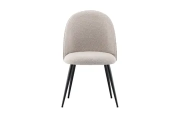 Nibe Plus spisestol - Sand Boucl é/Metallben Svart - Møbler - Stoler & lenestoler - Spisestuestoler & kjøkkenstoler