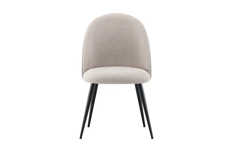 Nibe Plus spisestol - Sand Bouclé/Metallben Svart - Møbler - Stoler & lenestoler - Spisestuestoler & kjøkkenstoler