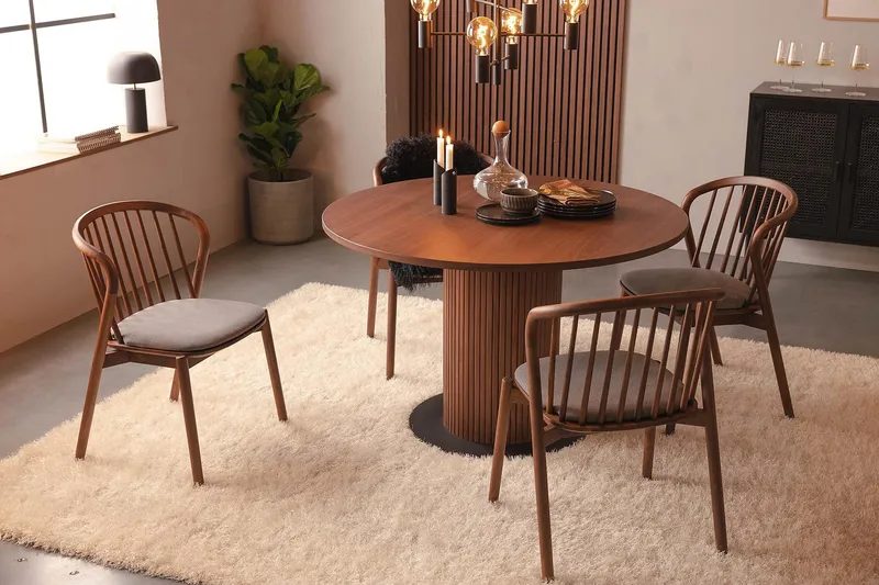 Noira Spisestol - Valnøtt / Brun - Møbler - Stoler & lenestoler - Spisestuestoler & kjøkkenstoler