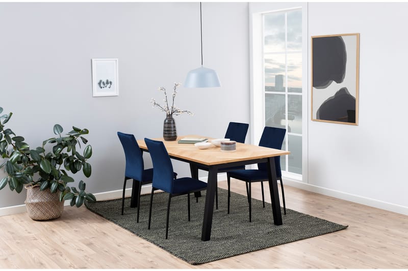 Oakton Spisestol - Blå - Møbler - Stoler & lenestoler - Spisestuestoler & kjøkkenstoler