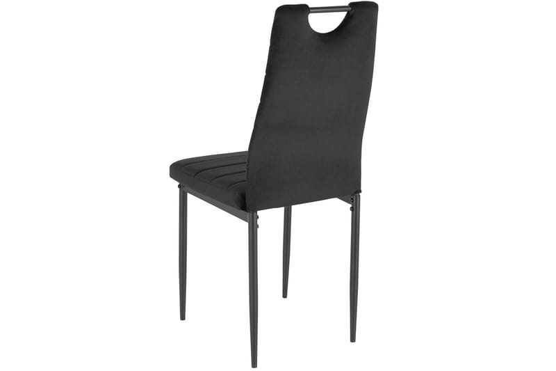 Olanta Spisestol - Fløyel/Svart - Møbler - Stoler & lenestoler - Spisestuestoler & kjøkkenstoler