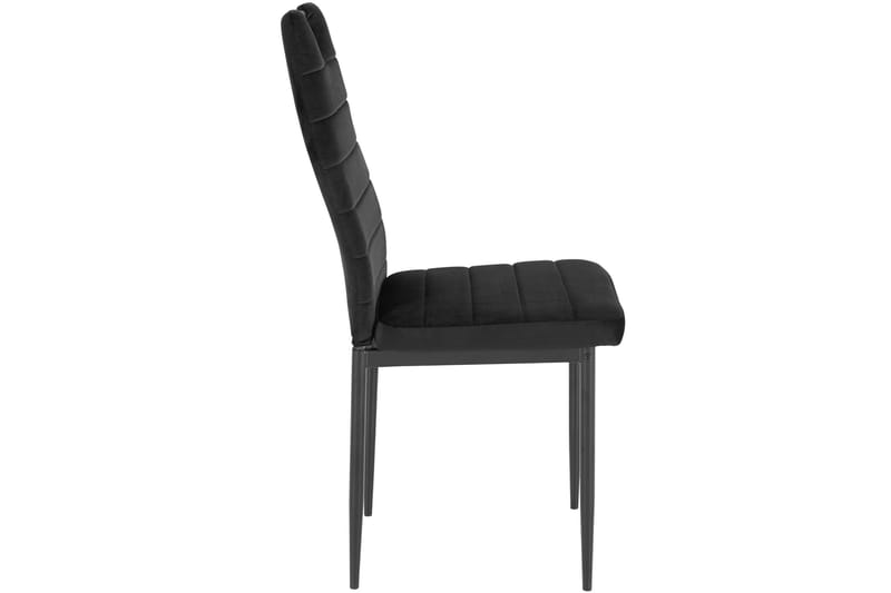 Olanta Spisestol - Fløyel/Svart - Møbler - Stoler & lenestoler - Spisestuestoler & kjøkkenstoler