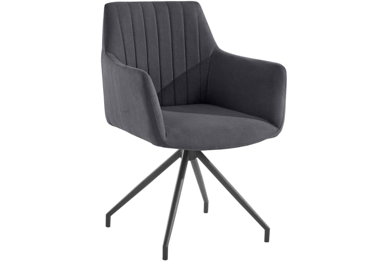 Orielah Karmstol - Antrasitt - Møbler - Stoler & lenestoler - Spisestuestoler & kjøkkenstoler