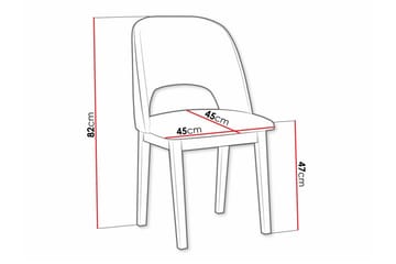 Patrickswell Trukket Spisestol med Åpen Rygg og Trebein - Natur|Beige - Møbler - Stoler & lenestoler - Spisestuestoler & kjøkkenstoler