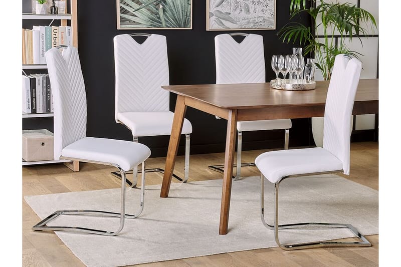 Picknes Dining Spisestol 2- pk - Kunstskinn / Kremhvit - Møbler - Stoler & lenestoler - Spisestuestoler & kjøkkenstoler