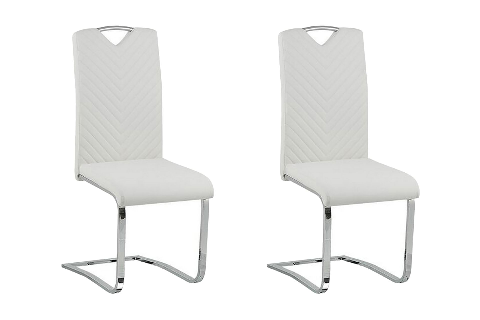 Picknes Dining Spisestol 2- pk - Kunstskinn / Kremhvit - Møbler - Stoler & lenestoler - Spisestuestoler & kjøkkenstoler