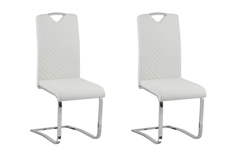 Picknes Dining Spisestol 2- pk - Kunstskinn / Kremhvit - Møbler - Stoler & lenestoler - Spisestuestoler & kjøkkenstoler