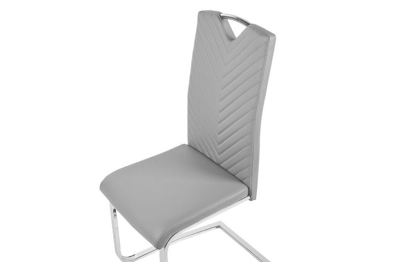 Picknes Spisestol 2-pk - Kunstlær/Lysegrå - Møbler - Stoler & lenestoler - Spisestuestoler & kjøkkenstoler
