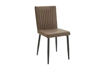 Pinon Spisestol Kunstlær 2-pk - Brun - Møbler - Stoler & lenestoler - Spisestuestoler & kjøkkenstoler