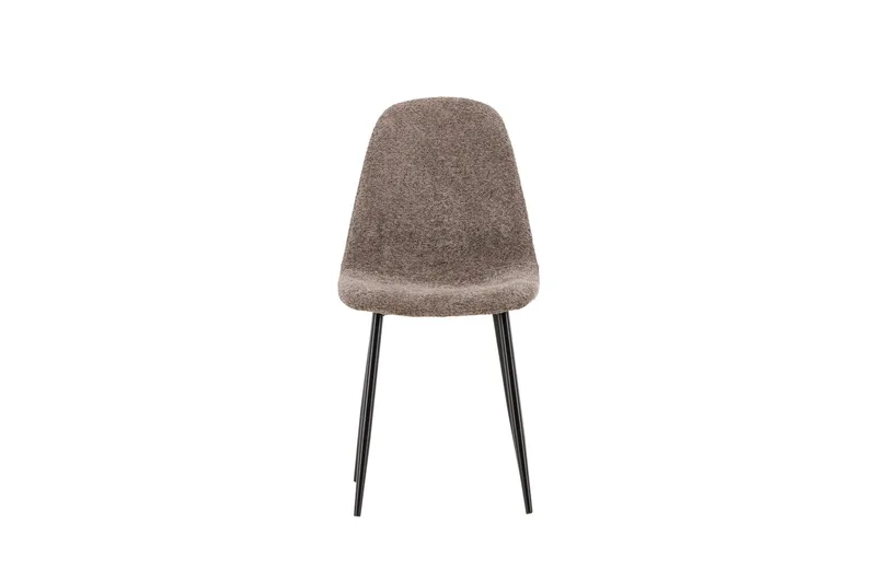Polar Spisestol i Bouclé med Metallben - Taupe - Møbler - Stoler & lenestoler - Spisestuestoler & kjøkkenstoler