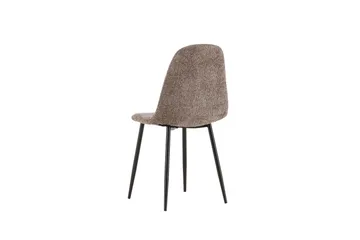 Polar Spisestol i Bouclé med Metallben - Taupe - Møbler - Stoler & lenestoler - Spisestuestoler & kjøkkenstoler