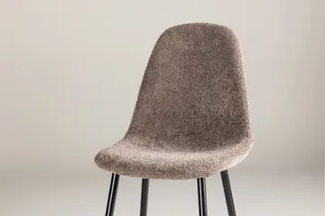 Polar Spisestol i Bouclé med Metallben - Taupe - Møbler - Stoler & lenestoler - Spisestuestoler & kjøkkenstoler