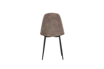 Polar Spisestol i Bouclé med Metallben - Taupe - Møbler - Stoler & lenestoler - Spisestuestoler & kjøkkenstoler
