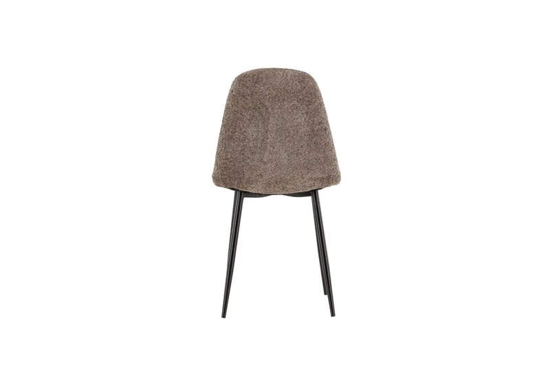 Polar Spisestol i Bouclé med Metallben - Taupe - Møbler - Stoler & lenestoler - Spisestuestoler & kjøkkenstoler
