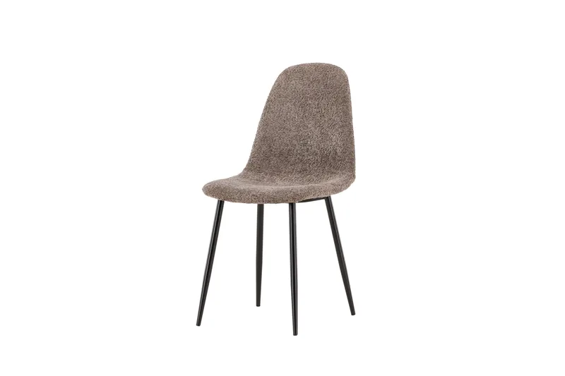 Polar Spisestol i Bouclé med Metallben, Taupe