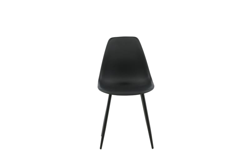 Polar Spisestol i Plast med Metallfinish, Svart