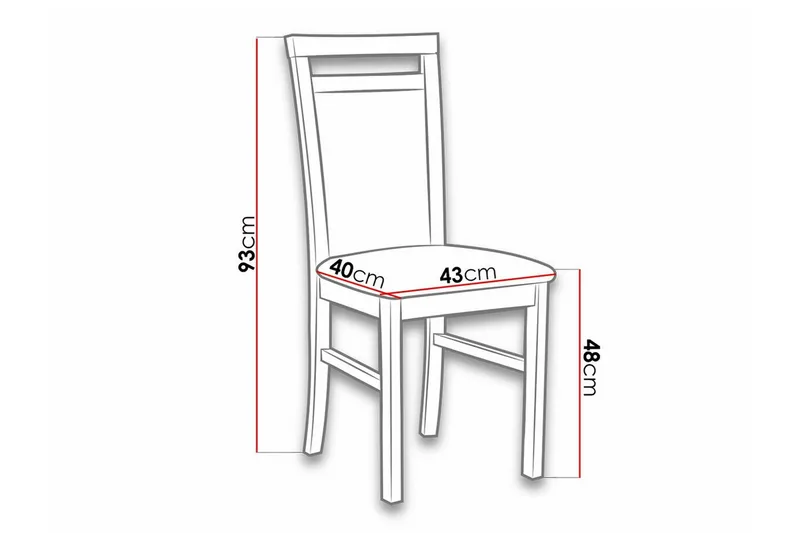 Roma Matstol Black and white - Møbler - Stoler & lenestoler - Spisestuestoler & kjøkkenstoler