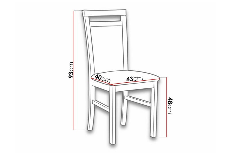 Roma Matstol Black and white - Møbler - Stoler & lenestoler - Spisestuestoler & kjøkkenstoler