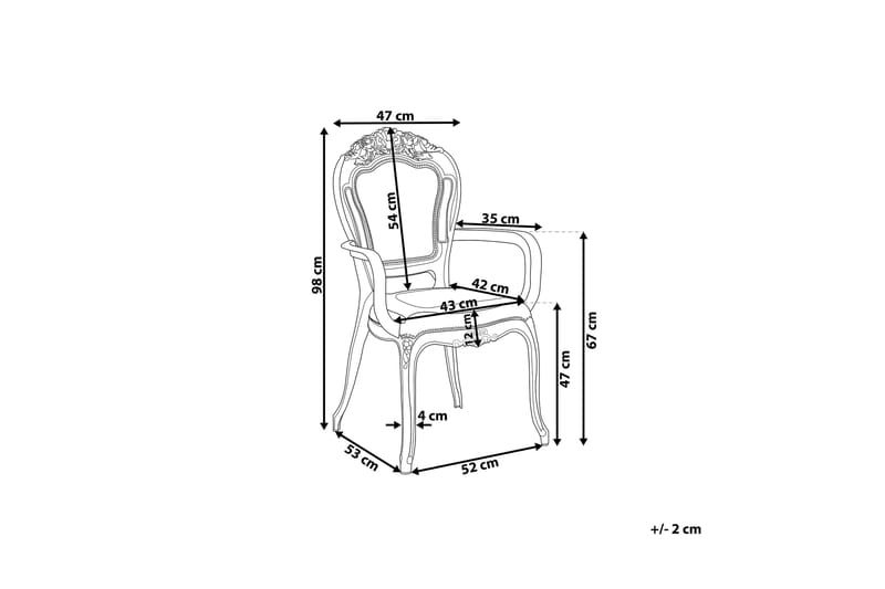 Ronshausen Stol 2-pk - Transparent - Spisestuestoler & kjøkkenstoler - Karmstoler