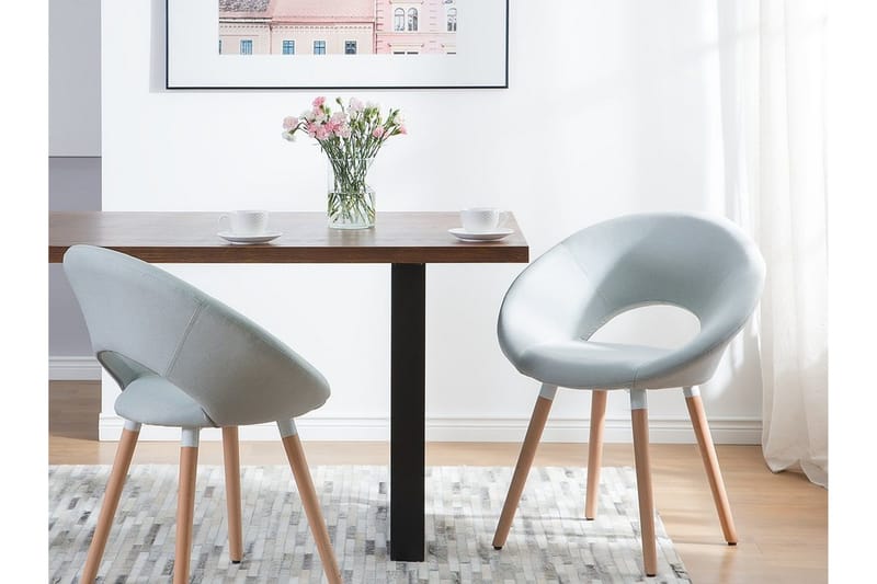 Roslyn Stol 2-pk - Grå - Møbler - Stoler & lenestoler - Spisestuestoler & kjøkkenstoler