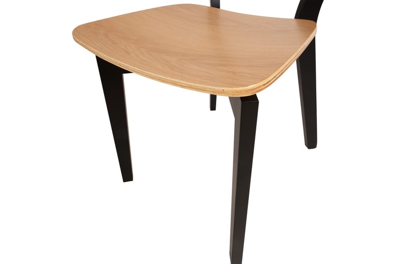 Roxby Spisestol i Tre med Metallben - Svart|Beige - Møbler - Stoler & lenestoler - Spisestuestoler & kjøkkenstoler