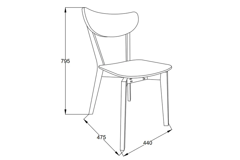 Roxby Stol Eik - Møbler - Stoler & lenestoler - Spisestuestoler & kjøkkenstoler