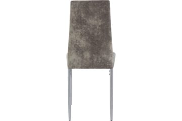 Sabie Spisestol Microfiber 2-pk - Lysegrå/Sølv - Møbler - Stoler & lenestoler - Spisestuestoler & kjøkkenstoler