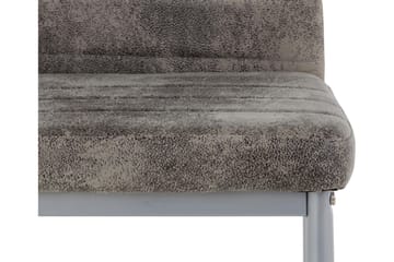 Sabie Spisestol Microfiber 2-pk - Lysegrå/Sølv - Møbler - Stoler & lenestoler - Spisestuestoler & kjøkkenstoler