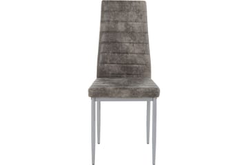 Sabie Spisestol Microfiber 2-pk - Lysegrå/Sølv - Møbler - Stoler & lenestoler - Spisestuestoler & kjøkkenstoler
