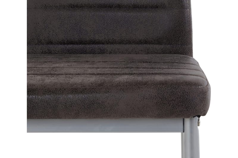 Sabie Spisestol Microfiber 4-pk - Grå/Mørkegrå - Møbler - Stoler & lenestoler - Spisestuestoler & kjøkkenstoler