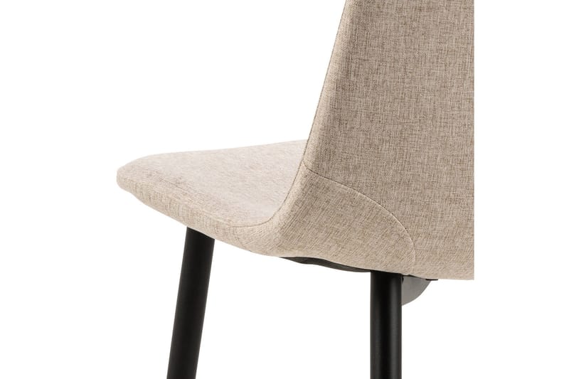 Salaman Spisestol i Stoff med Metallben - Beige - Møbler - Stoler & lenestoler - Spisestuestoler & kjøkkenstoler