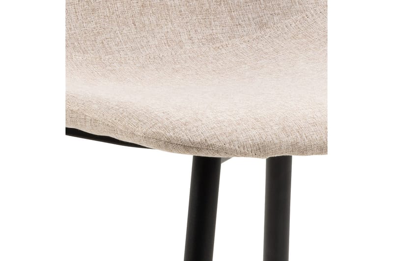 Salaman Spisestol i Stoff med Metallben - Beige - Møbler - Stoler & lenestoler - Spisestuestoler & kjøkkenstoler