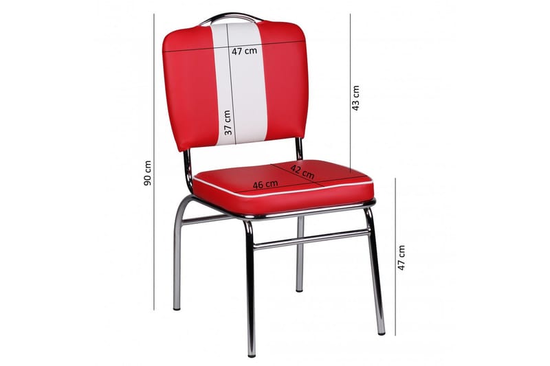 Sannes Spisestol - Rød - Møbler - Stoler & lenestoler - Spisestuestoler & kjøkkenstoler