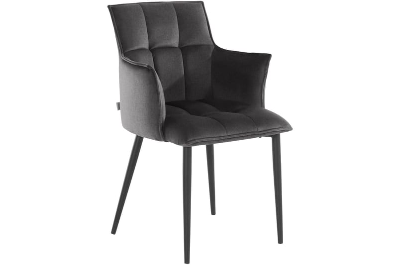 Sarielle Karmstol - Antrasitt - Møbler - Stoler & lenestoler - Spisestuestoler & kjøkkenstoler