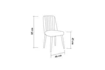 Shundrea Stol 85 cm - Hvit - Møbler - Stoler & lenestoler - Spisestuestoler & kjøkkenstoler