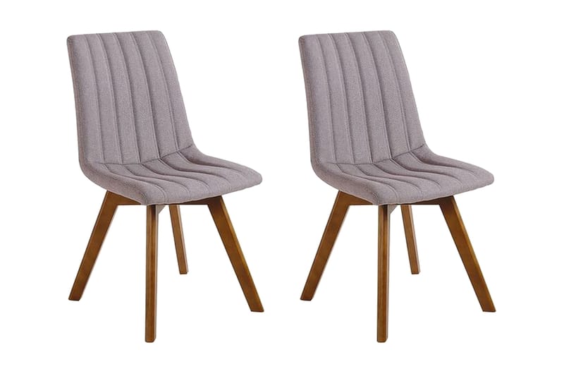Spisestol 2 stk brungrå CALGARY - Grå - Møbler - Stoler & lenestoler - Spisestuestoler & kjøkkenstoler