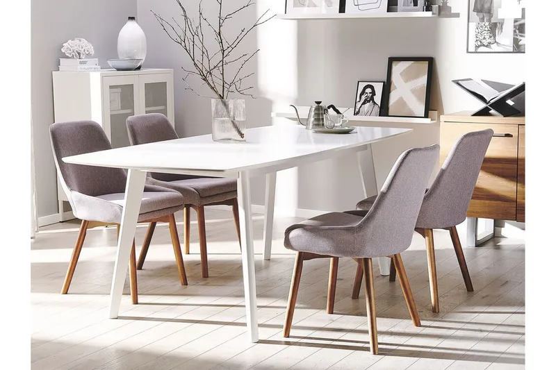 Spisestol 2 stk brungrå MELFORT - Grå - Møbler - Stoler & lenestoler - Spisestuestoler & kjøkkenstoler