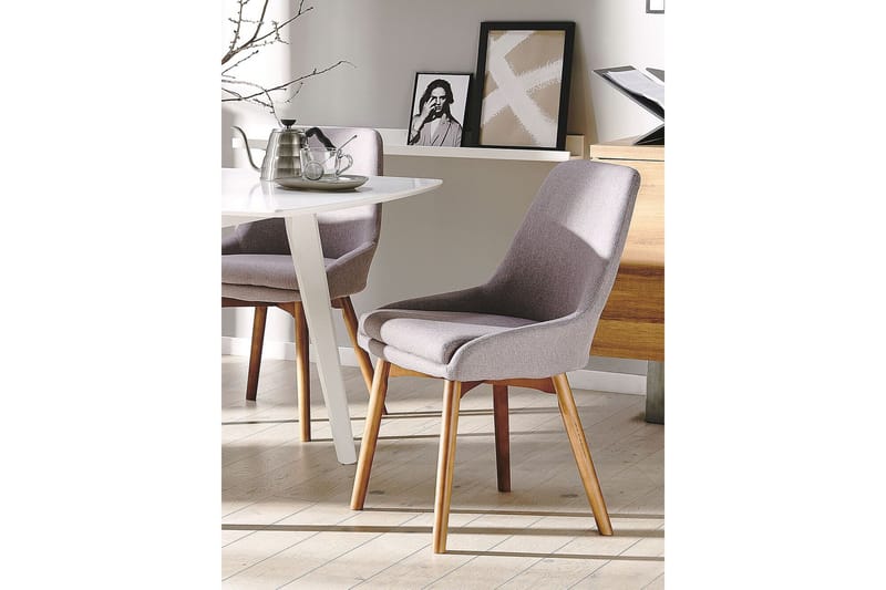 Spisestol 2 stk brungrå MELFORT - Grå - Møbler - Stoler & lenestoler - Spisestuestoler & kjøkkenstoler