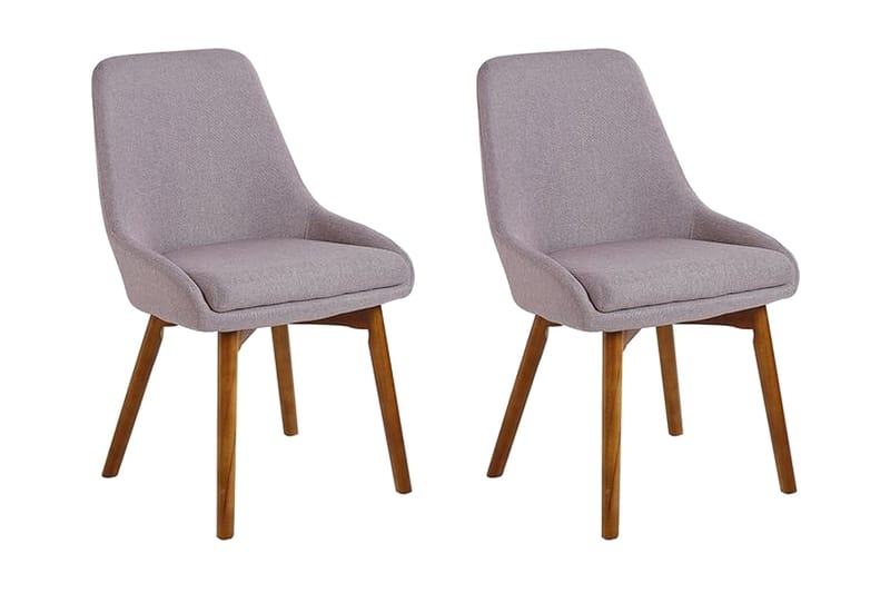 Spisestol 2 stk brungrå MELFORT - Grå - Møbler - Stoler & lenestoler - Spisestuestoler & kjøkkenstoler