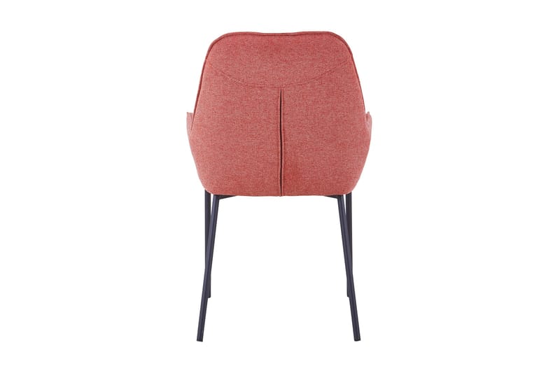 Spisestol set of 2 textured fabric, coarse - Rosa/Svart - Møbler - Stoler & lenestoler - Spisestuestoler & kjøkkenstoler