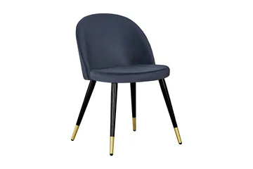 Spisestol uten armlener Concept 55 Valeri spisestol fløyel Black/Brass - Møbler - Stoler & lenestoler - Spisestuestoler & kjøkkenstoler