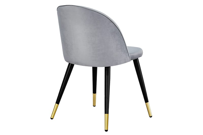 Spisestol uten armlener Venture Home Valeri spisestol fløyel Grey - Møbler - Stoler & lenestoler - Spisestuestoler & kjøkkenstoler