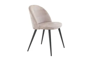 Spisestol uten armlener Venture Home Velvet kjøkkenstol fløyel Rosa