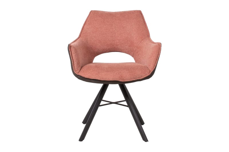 Stol Eddy - Lakserød/Mørkegrå - Møbler - Stoler & lenestoler - Spisestuestoler & kjøkkenstoler