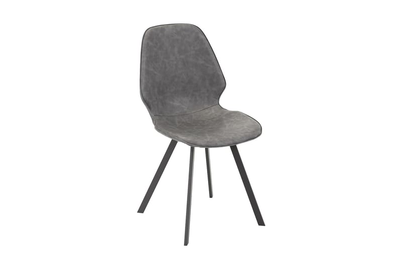 Stol HELENA 50x46xH82cm grå PU - Møbler - Stoler & lenestoler - Spisestuestoler & kjøkkenstoler