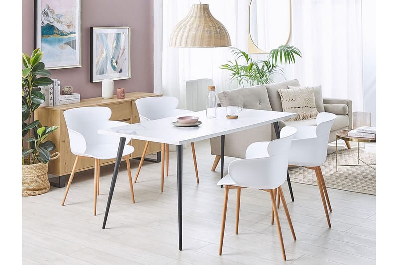 Sumkley Spisestol 2-pk - Hvit - Møbler - Stoler & lenestoler - Spisestuestoler & kjøkkenstoler