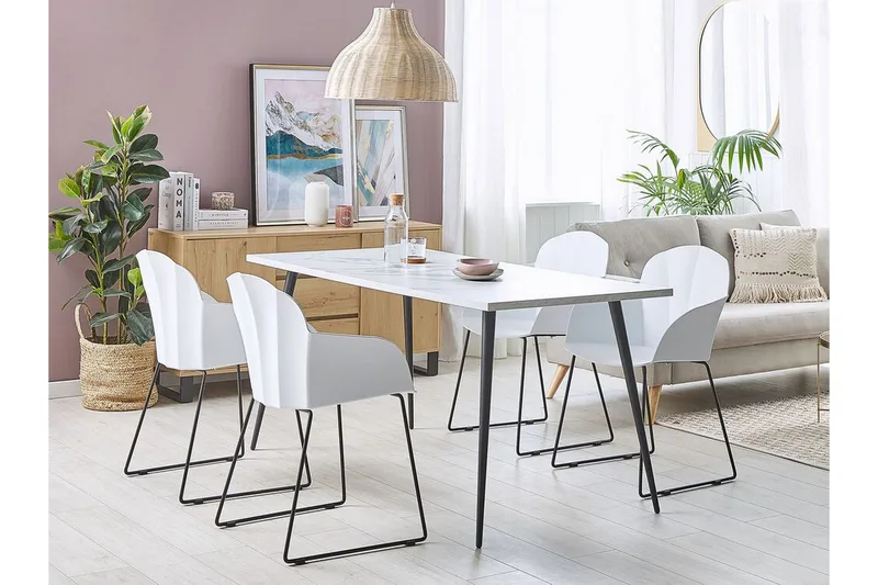 Sylvala Spisestol 2-pk - Hvit - Møbler - Stoler & lenestoler - Spisestuestoler & kjøkkenstoler